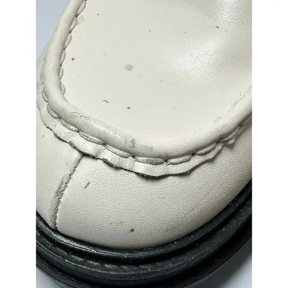 Michael Kors Women's Rocco Slip-On Platform Heeled Loafer, Light Cream, 8.5 Lug - Picture 10 of 13